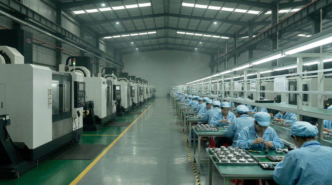 A Pearl River Delta super-clone factory floor